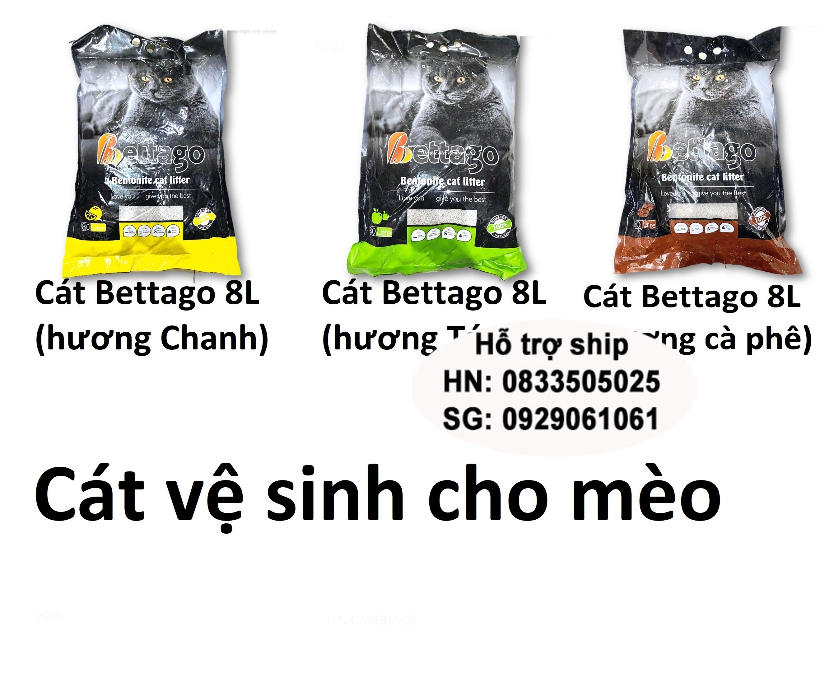 Cát vệ sinh cho mèo Queen9L &ABOSS 8L loại đất sét dễ vón cục, ít bụi, khử mùi hôi