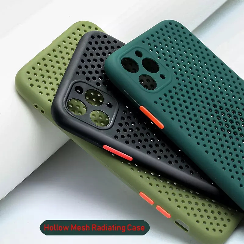 Ốp lưng iPhone NHỰA DẺO dạng lưới [Lỗ tròn] tản nhiệt / Ốp lưng ip6s Plus, iPhone 7 Plus, iPhone 8 Plus / Case iPhone