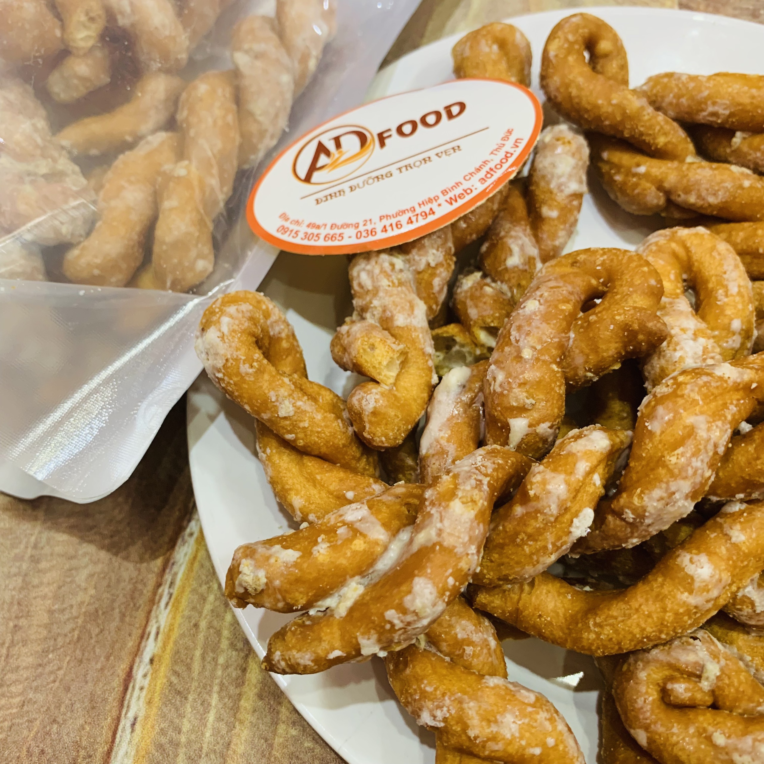 500gr bánh quẩy xoắn ngào đường thơm ngon hàng loại ngon