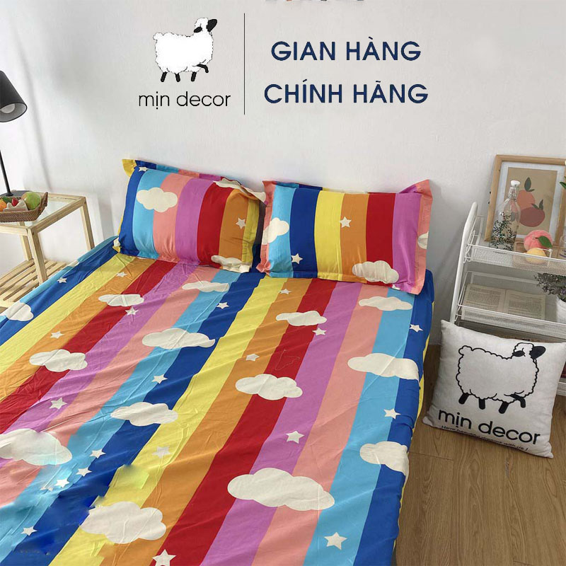 Bộ Ga Gối Mịn Decor Cotton 3D Bền Đẹp Kiểu Dáng Trái Cây Dễ Thương Mềm Mịn Mượt Mẫu Mã Đa dạng Miễn Phí May Đo