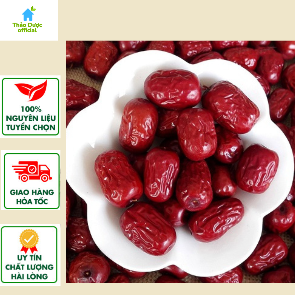 Táo đỏ loại 1 cao cấp, sấy khô túi 1kg, ngâm rượu, pha trà