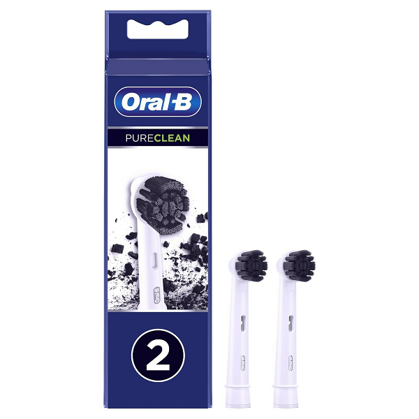 Set 2 Đầu Bàn Chải Oral-B Pure Clean - Lông bàn chải bằng than hoạt tính - Charcoal infused Bristles - Made in Germany