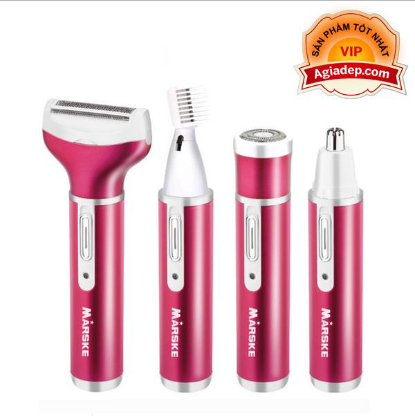 Máy wax lông, tỉa lông mũi, tạo hình lông mày 4 trong 1 Marske M2212 - Chống nước - Hàng Xịn Xuất Châu Âu