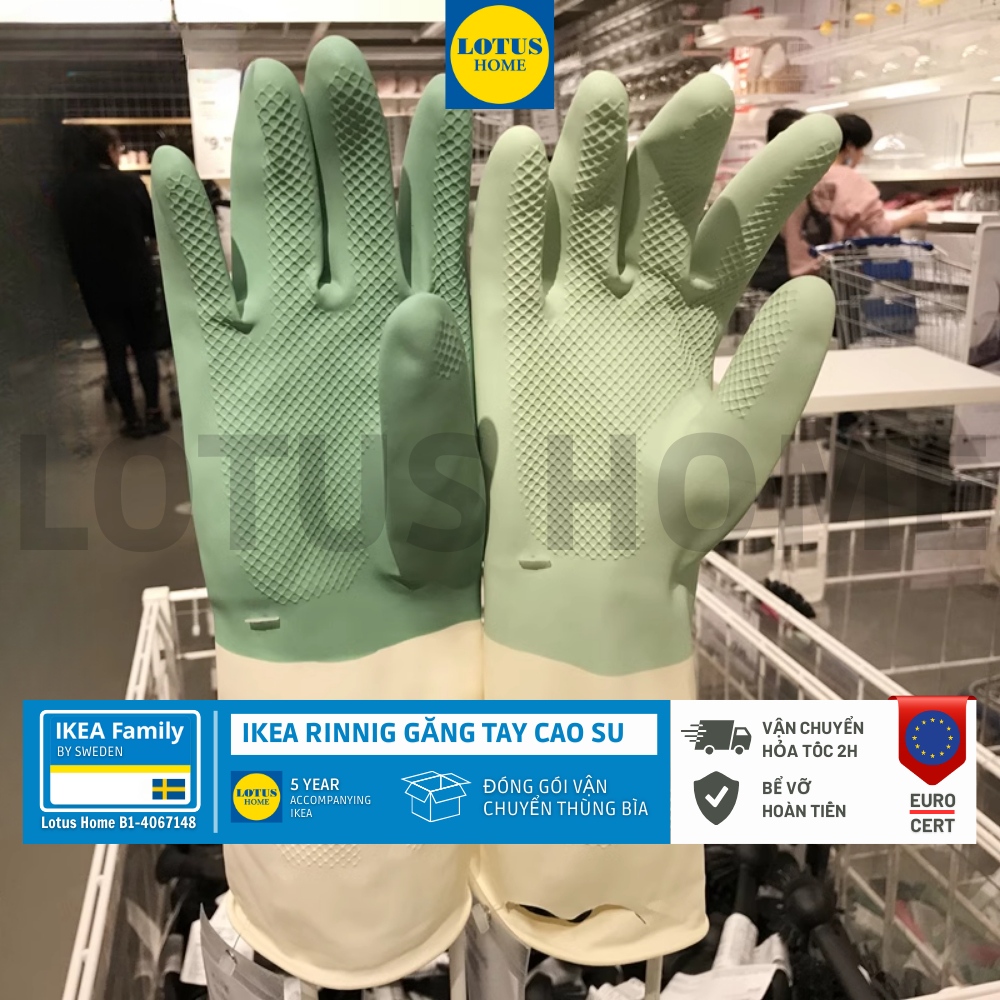 Ikea găng tay cao su tự nhiên rửa bát đĩa ikea rinnig