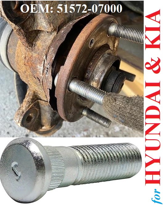 Vít- ti ren-Bulong (Stud bolt) mâm xe Hyundai & Kia-M12*1.5 (Mã phụ tùng OEM: 51572-07000)