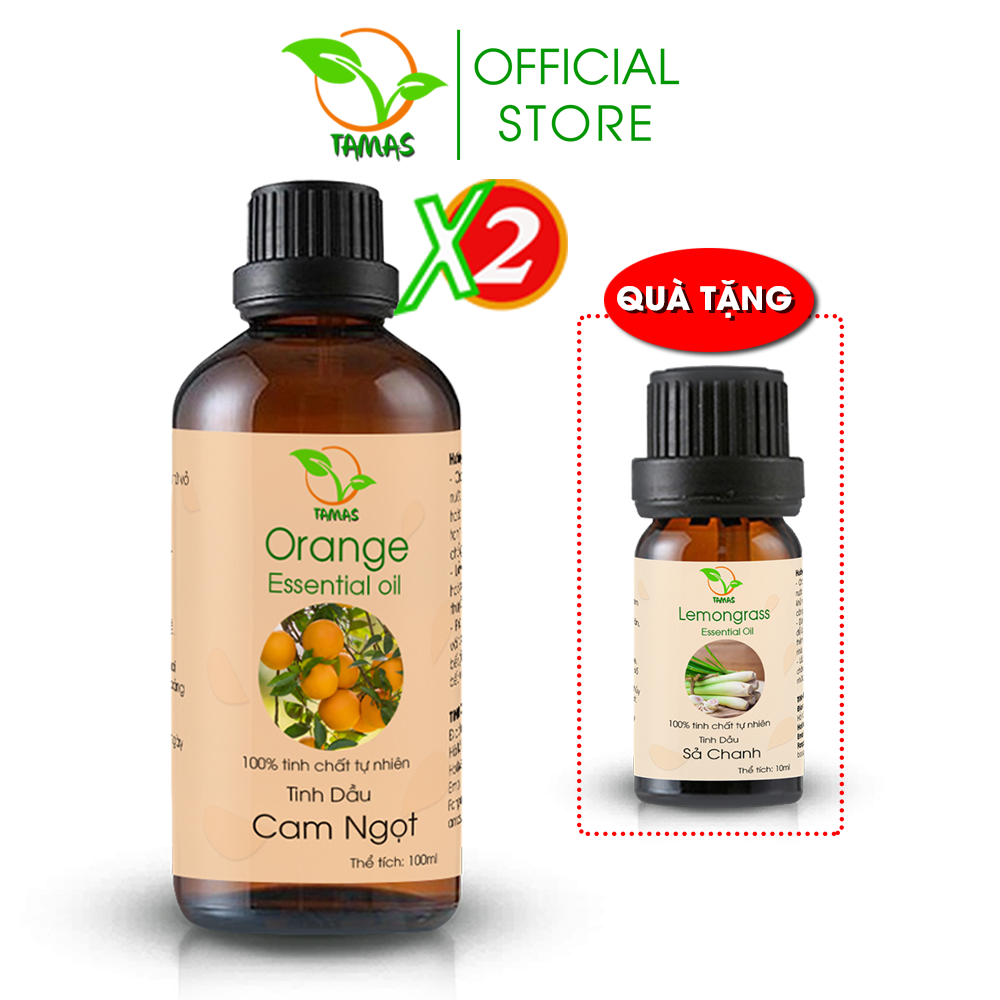 Tinh dầu Cam ngọt nguyên chất 100ml TAMAS, tinh dầu thơm phòng hương cam tươi mát.