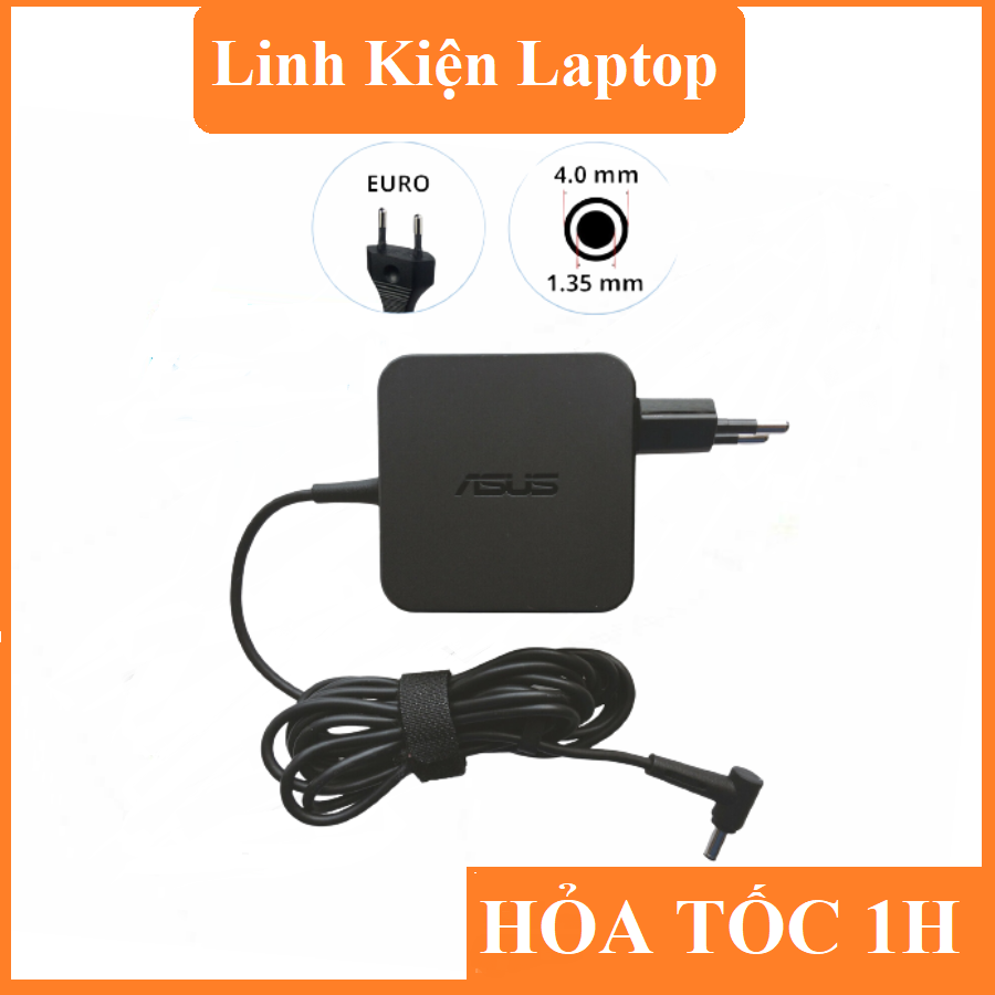 Sạc Laptop Asus X556 A556 A510U X541 X542 K401 X441 A540 K401L K401LB 19V – 3.42A Sạc Vuông chân nhỏ 65W 4.0*1.35mm ZIN