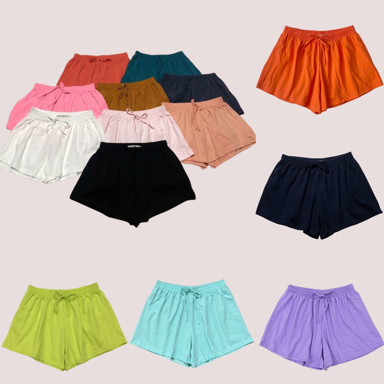 Quần đùi nữ giả váy thun cotton bigsize 40-80kg màu trơn basic