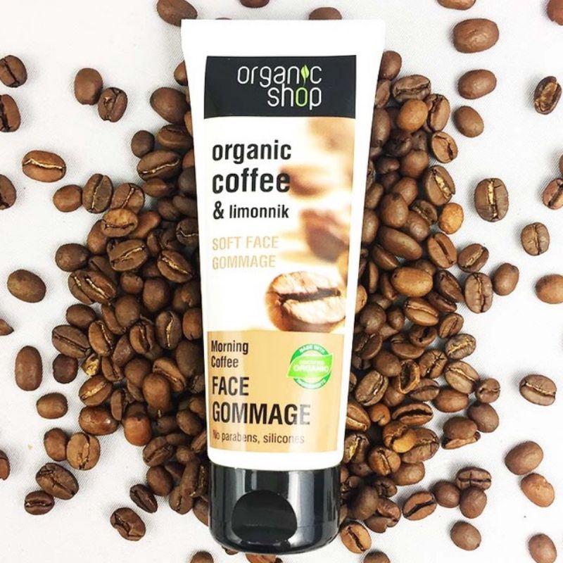 Gel cà phê tẩy da chết mặt organic shop 75ml