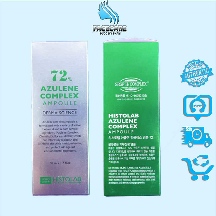 Tinh chất dành cho da mụn - azulene complex ampoule 72%