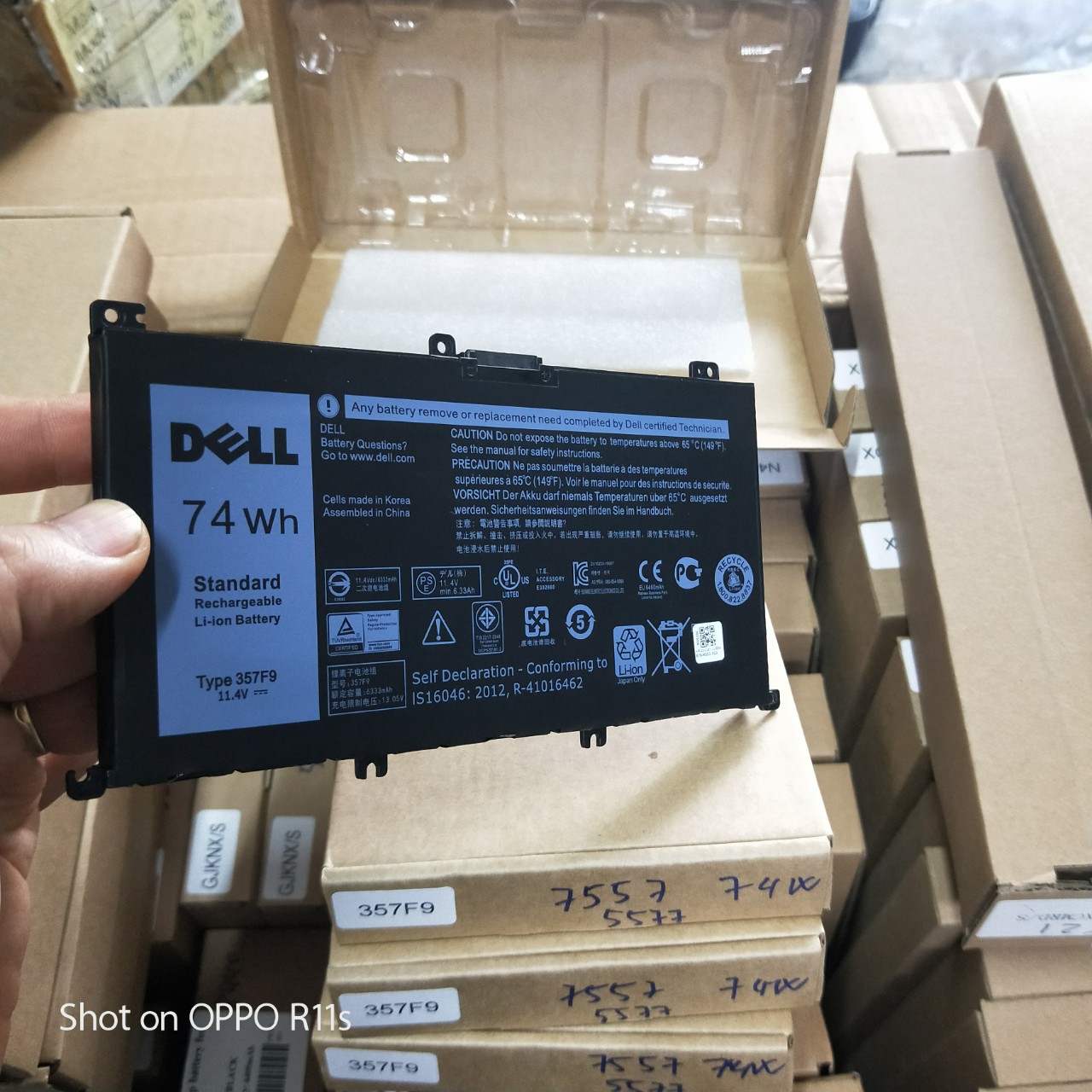 Pin zin 357f9 00gfj6 laptop dell inspiron 15 7000 7559 5576 5577 7557 7566 7567