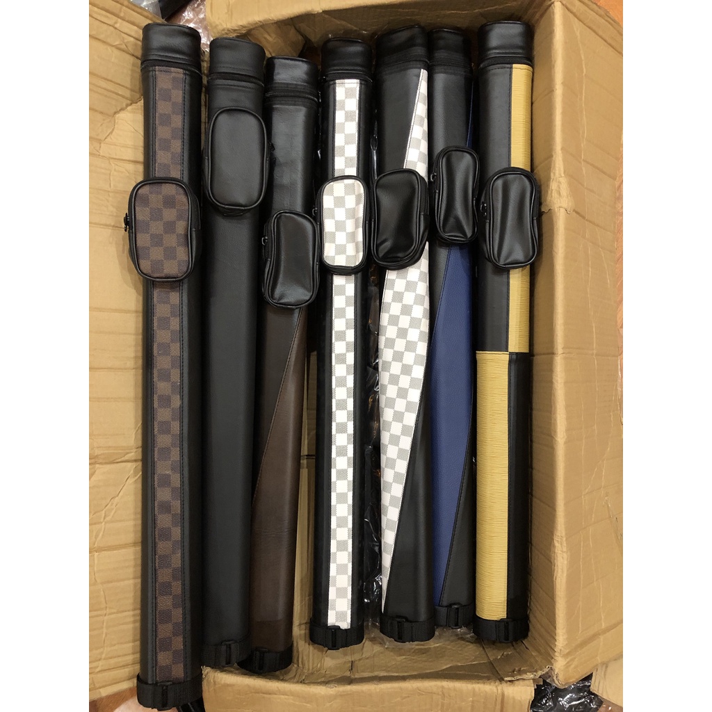 Bao gậy bida , bao cơ bida hot trend da pu bền , chi tiết thêu kèm họa tiết caro , basic - ngoctu billiards