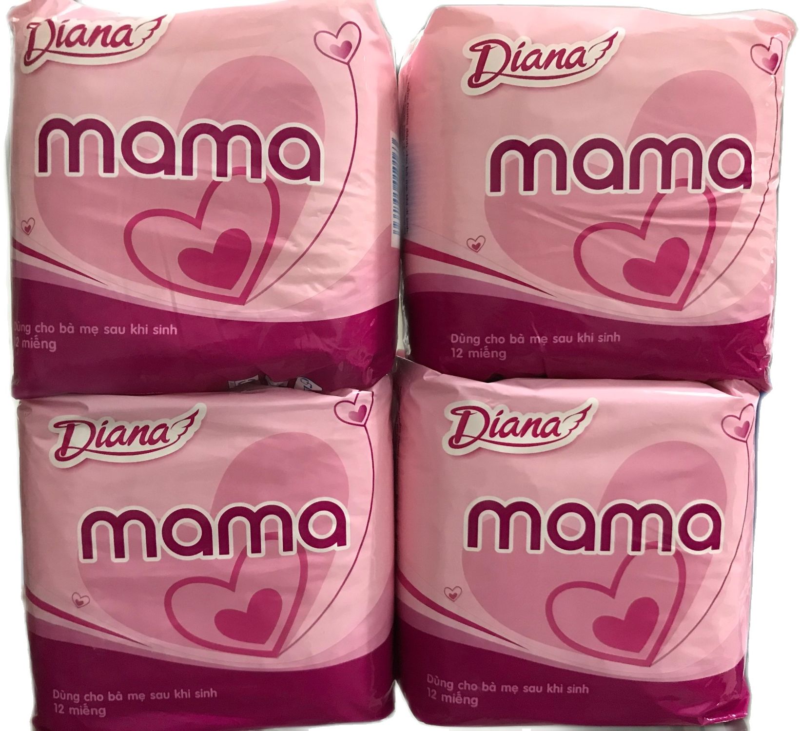 Combo 4 Gói BVS Diana Mama Bà Mẹ Sau Sinh 12 Miếng