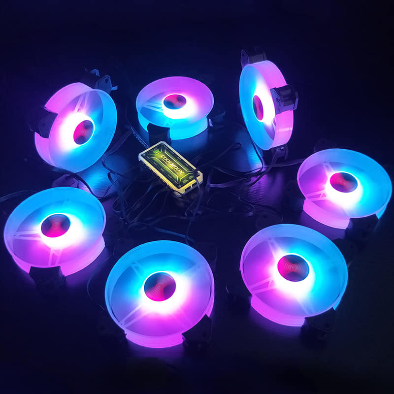 Bộ kit 3 fan rgb coolmoon y1 - quạt tản nhiệt máy tính