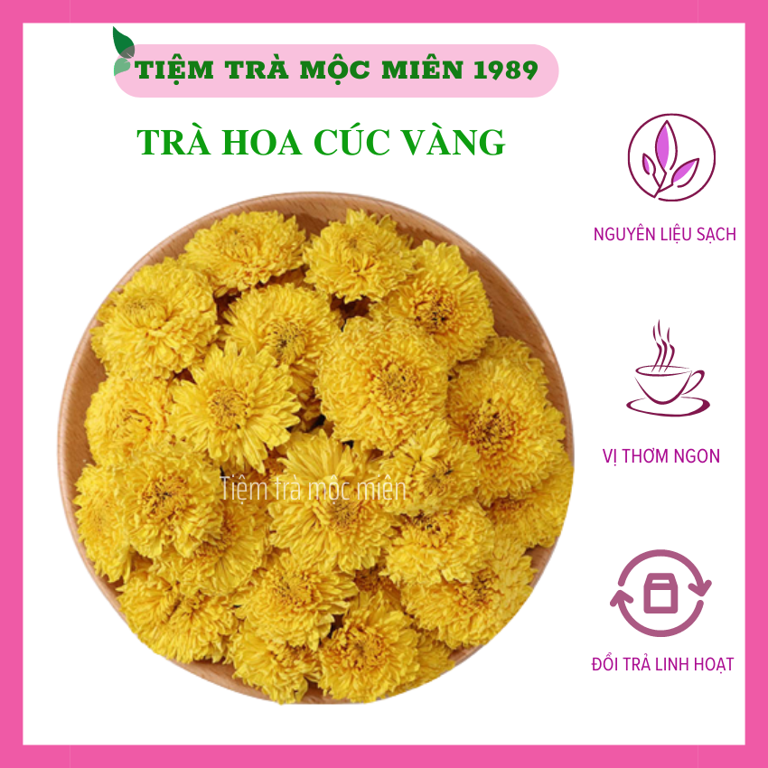 Trà hoa cúc vàng sấy khô nguyên bông giúp an thần, ngủ ngon ,thanh nhiệt, mát gan, đẹp da tốt cho sức khỏe