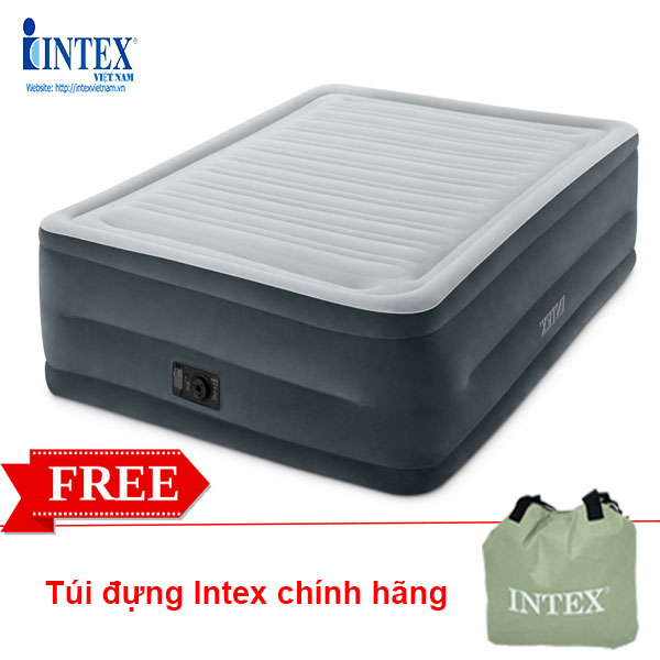 Nệm bơm hơi bọc nhung intex 1m52 - 64418