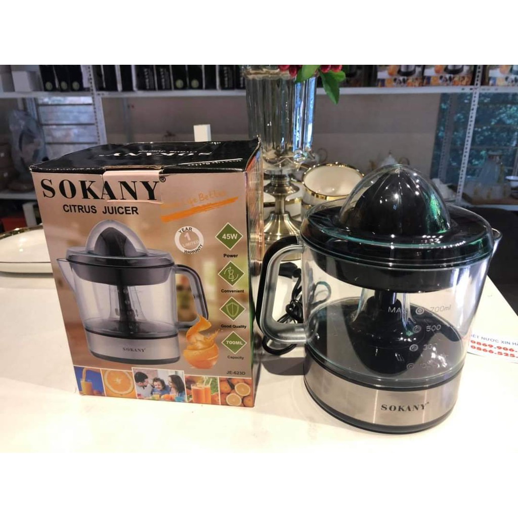 [HCM]Máy vắt cam bằng điện mini cao cấp Sokany JD-601D - 40W