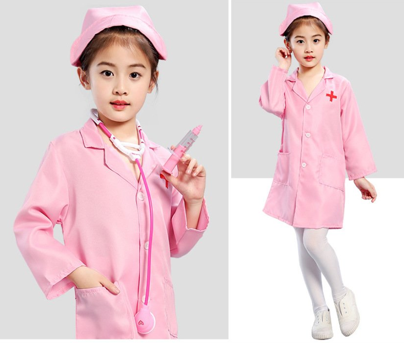 Trang phục tạo hình y tá gồm nón cho bé gái
