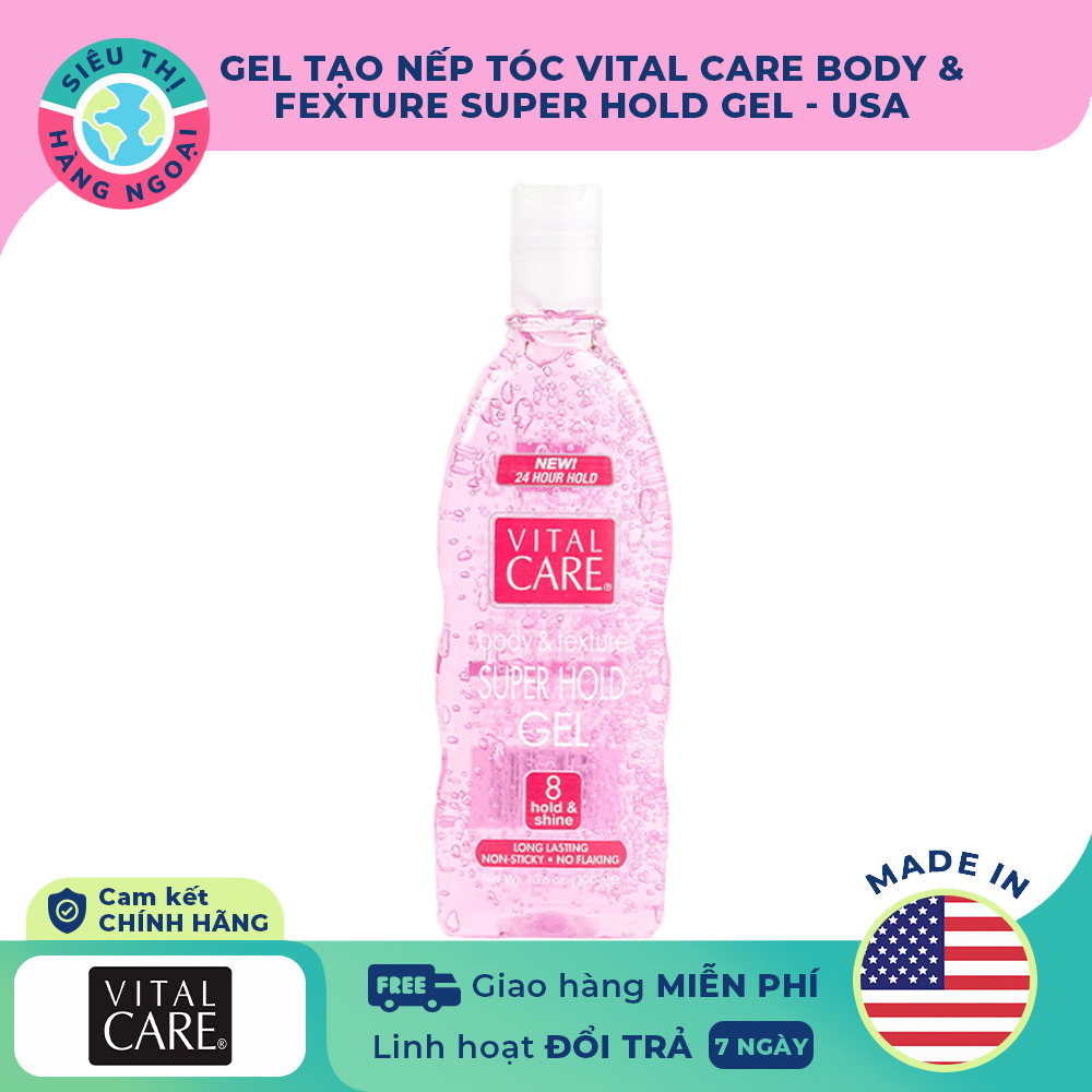 [HCM]Gel tạo nếp tóc Vital Care Body & fexture Super Hold Gel - USA được bán bởi Siêu Thị Hàng Ngoại