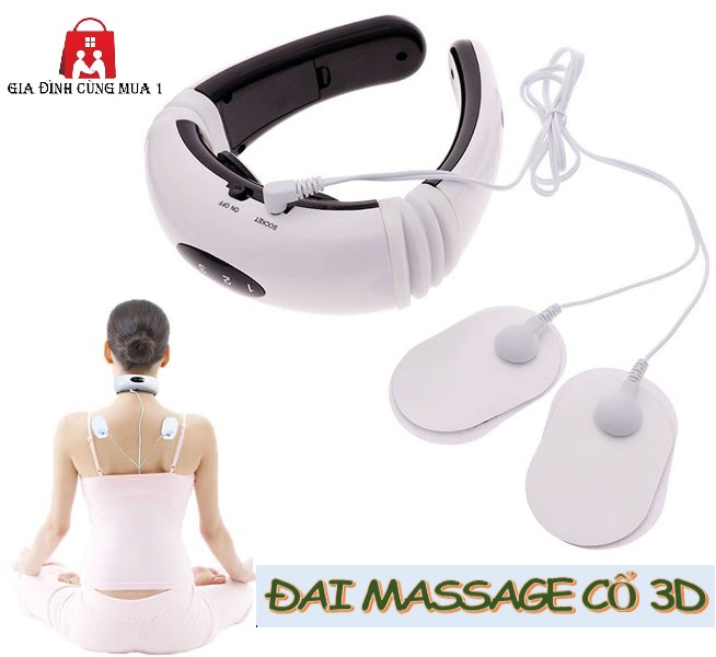 Đai massage cổ 3d giảm đau nhức hiệu quả - máy mát xa trị liệu – mát xa cổ vai gáy– spa – chăm sóc sức khỏe - làm đẹp – dụng cụ chăm sóc sắc đẹp – máy massage & làm thon cơ thể