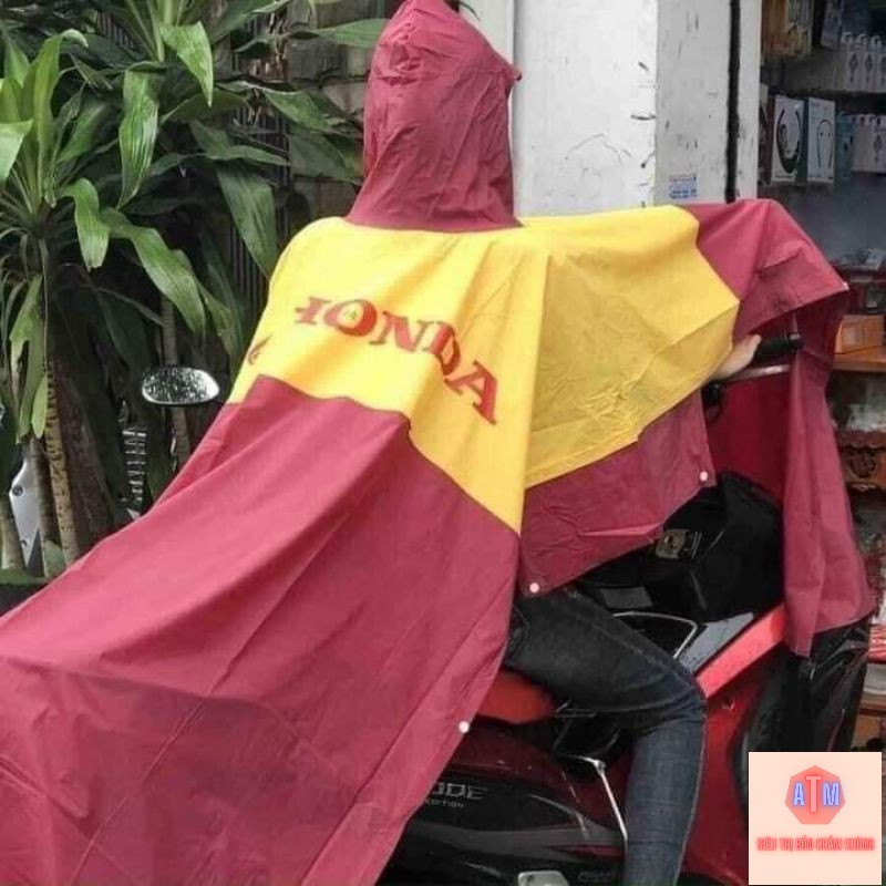 ÁO MƯA XE MÁY HÃNG HONDA XỊN - ÁO MƯA CAO CẤP DÀY DẶN TIỆN LỢI CÓ THỂ GẤP GỌN