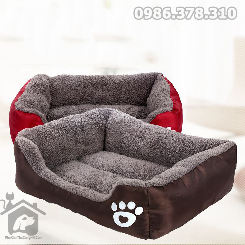 Đệm cho chó mèo - đệm bông dấu chân chó - Cutepets