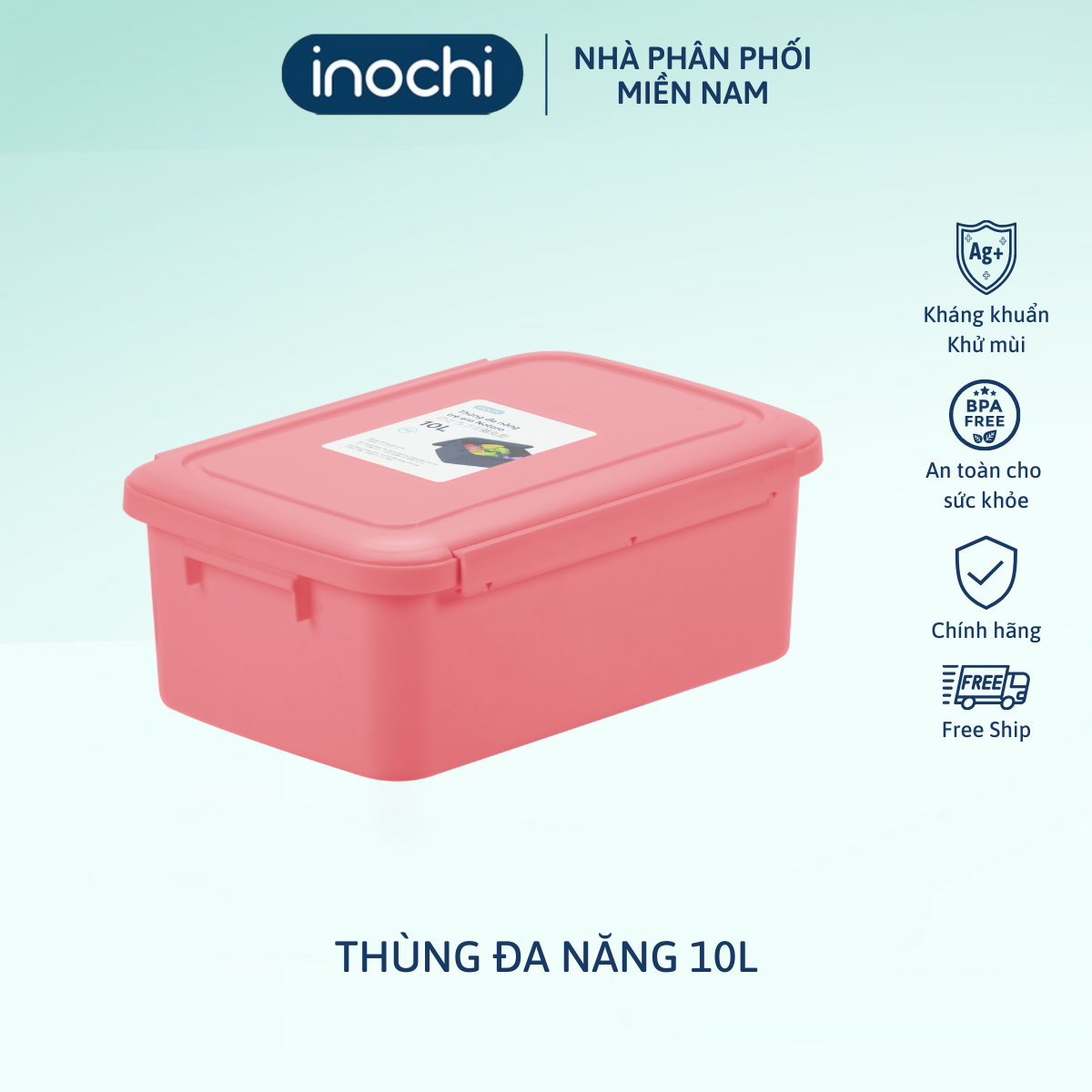 Thùng đa năng trẻ em 10L Notoro phong cách hiện đại, đa năng, nhiều màu sắc, đựng được nhiều vật dụng, đồ chơi cho bé, nhựa PP không mùi và an toàn cho sức khỏe