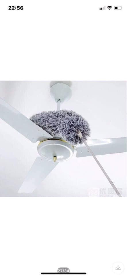 Chổi quét trần mạng nhện chổi quét bụi thông minh cán inox gấp gọn từ 0.7 - 2.8m