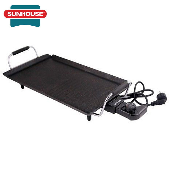 Bếp nướng điện Sunhouse SHD4600 - Vỉ nướng điện Sunhouse, Bếp nướng không khói, Lớp Whitford – USA siêu bền, kháng khuẩn, Công suất 1600W nướng nhanh, 5 mức điều chỉnh nhiệt linh hoạt, bảo hành 12 tháng
