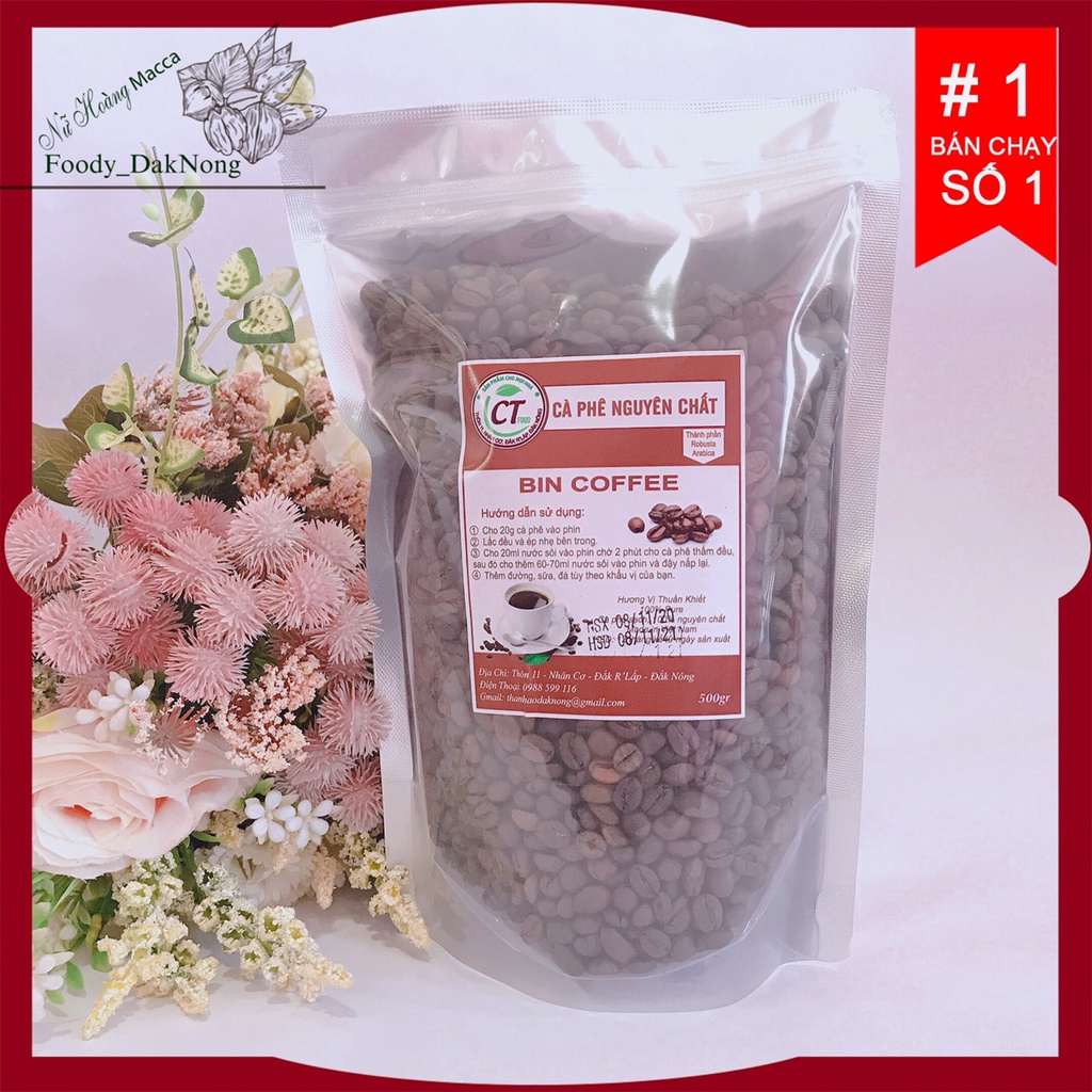 Cà phê rang mộc robusta chưa xay nguyên hạt rang mộc