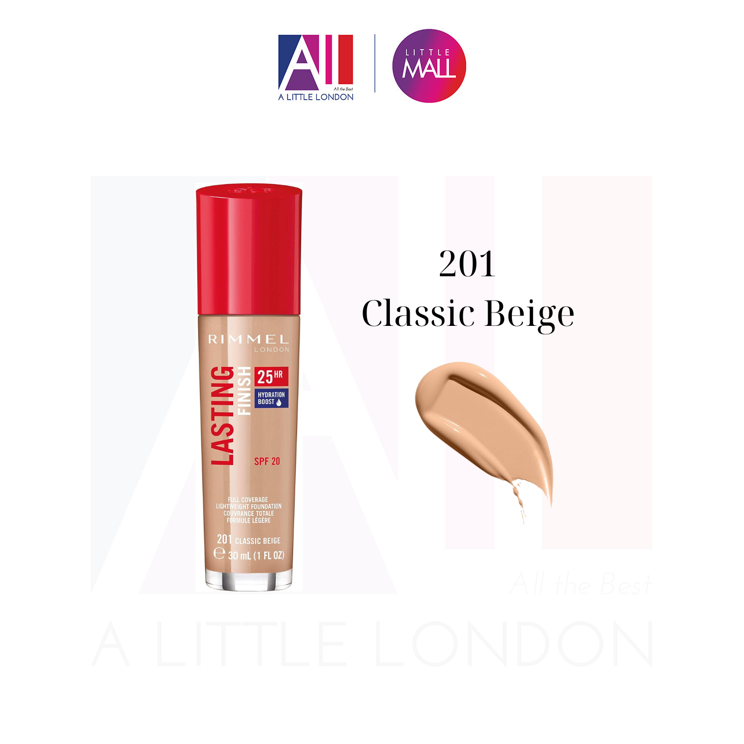 Kem nền Rimmel Lasting Finish 25h Foundation -201