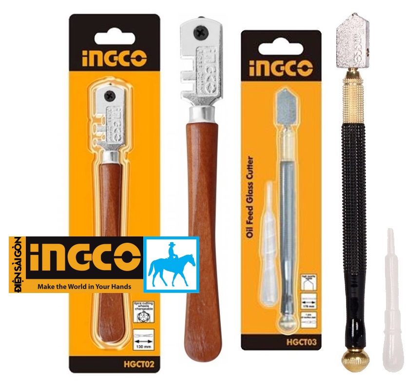 Bộ đôi dao dụng cụ cắt kiếng bẻ kiếng 6 lưỡi đa năng ingco hgct03 hgct02