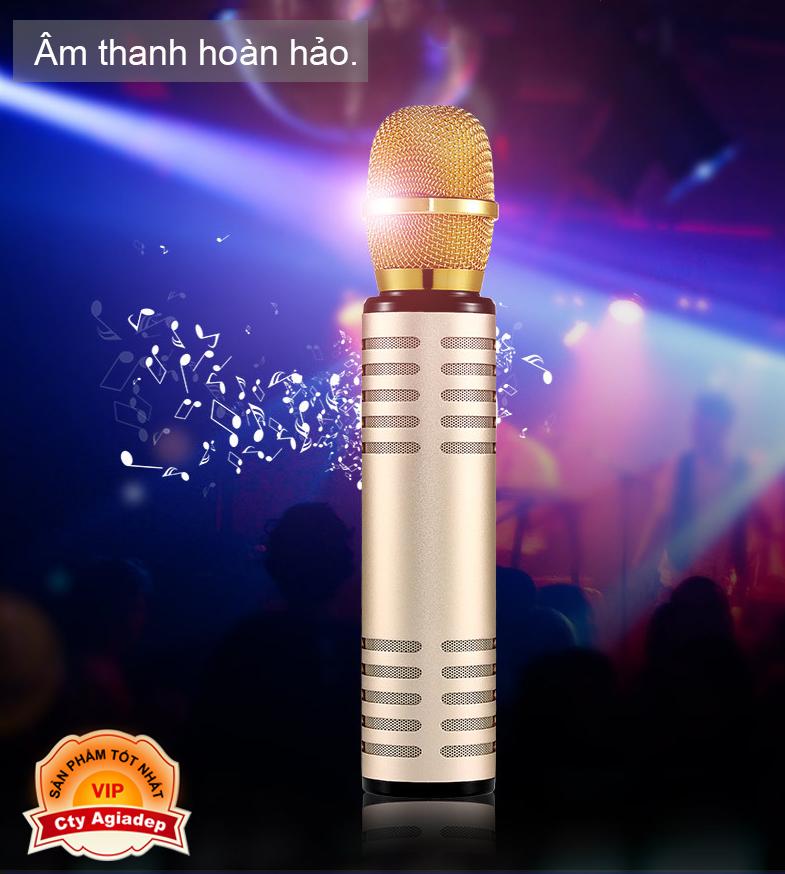 Micro hát Karaoke kiêm Loa Bluetooth - Loại cao cấp âm thanh chất lượng cao