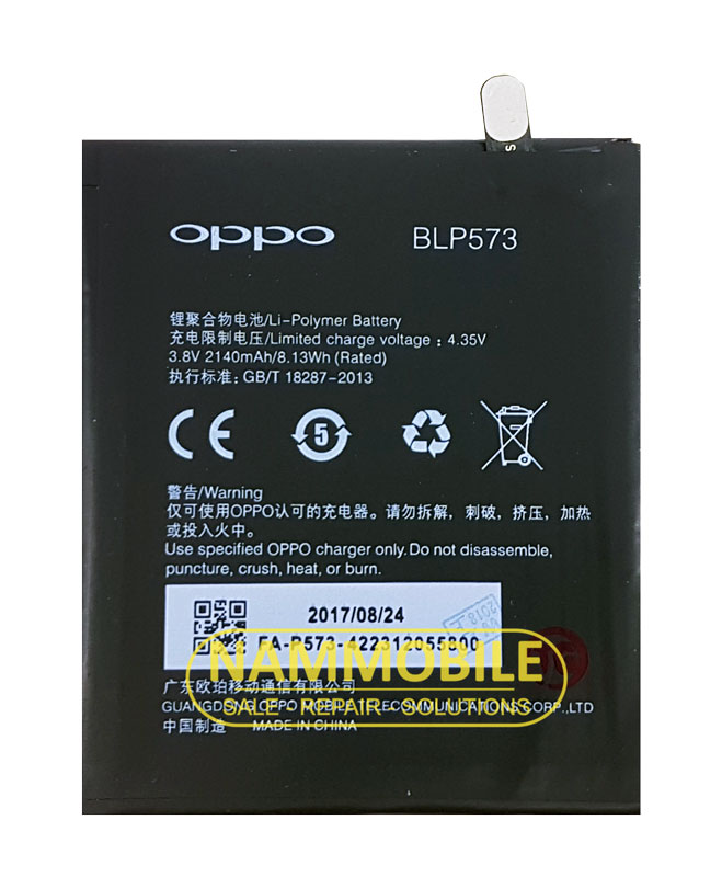 Pin Oppo N1 Mini N5111 N117 Find 7 Mini R6007 BLP573 2140mAh zin + Tặng Siêu Dán Pin + Freeship