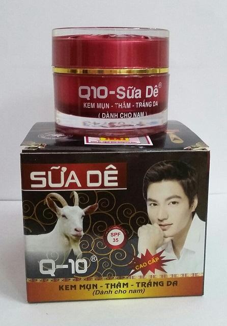 Kem Mụn - Xóa Thâm - Làm Trắng Da Q10 - Sữa Dê Dành Cho Nam 18g