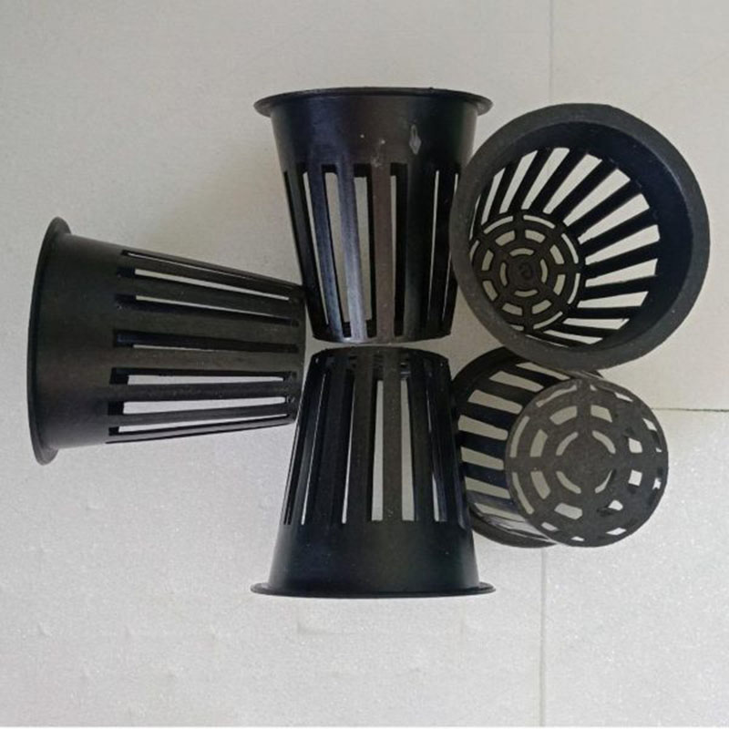 Set 100 rọ trồng thủy canh chuyên dụng, nhựa nguyên sinh màu đen phi 55