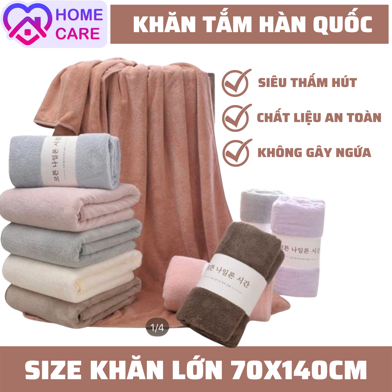 Khăn mặt hàn quốc cao cấp, mềm mại, an toàn
