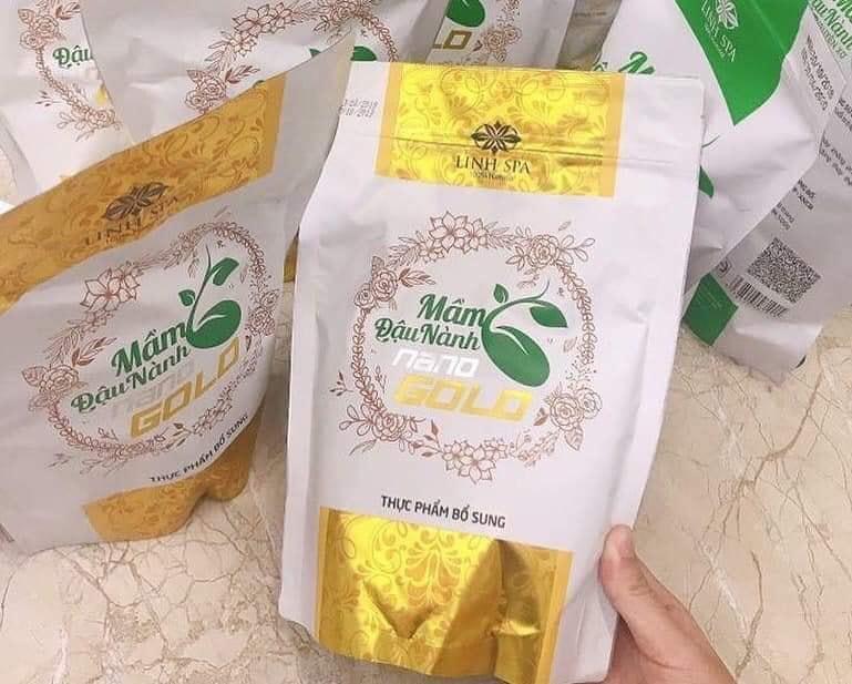 Giá gốc k lợi nhuận Mầm đậu nành Nano Gold Linh spa dạng túi zip, cam kết chuẩn