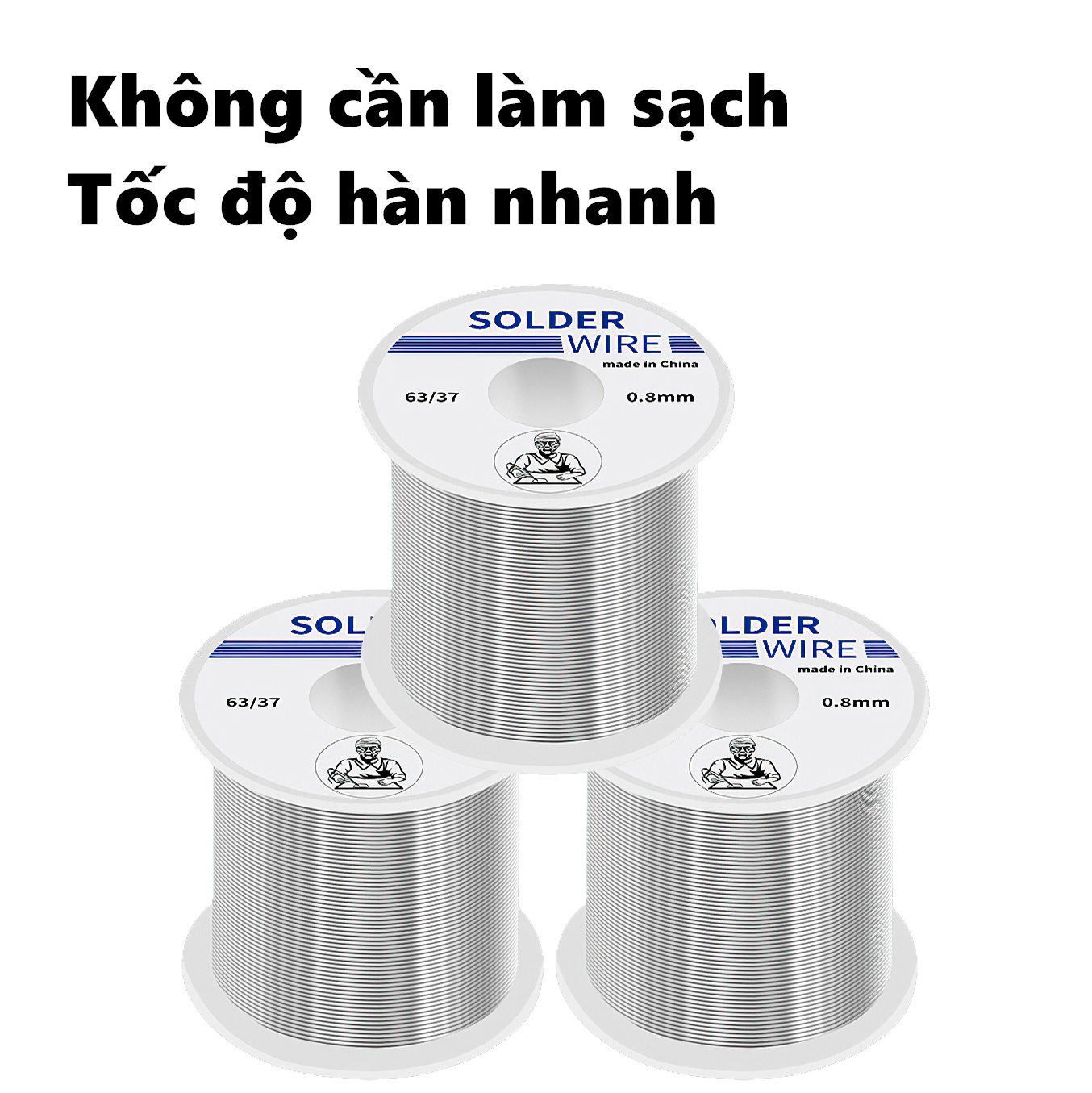 Thiếc hàn 0.8mm mối hàn chắc và bóng
