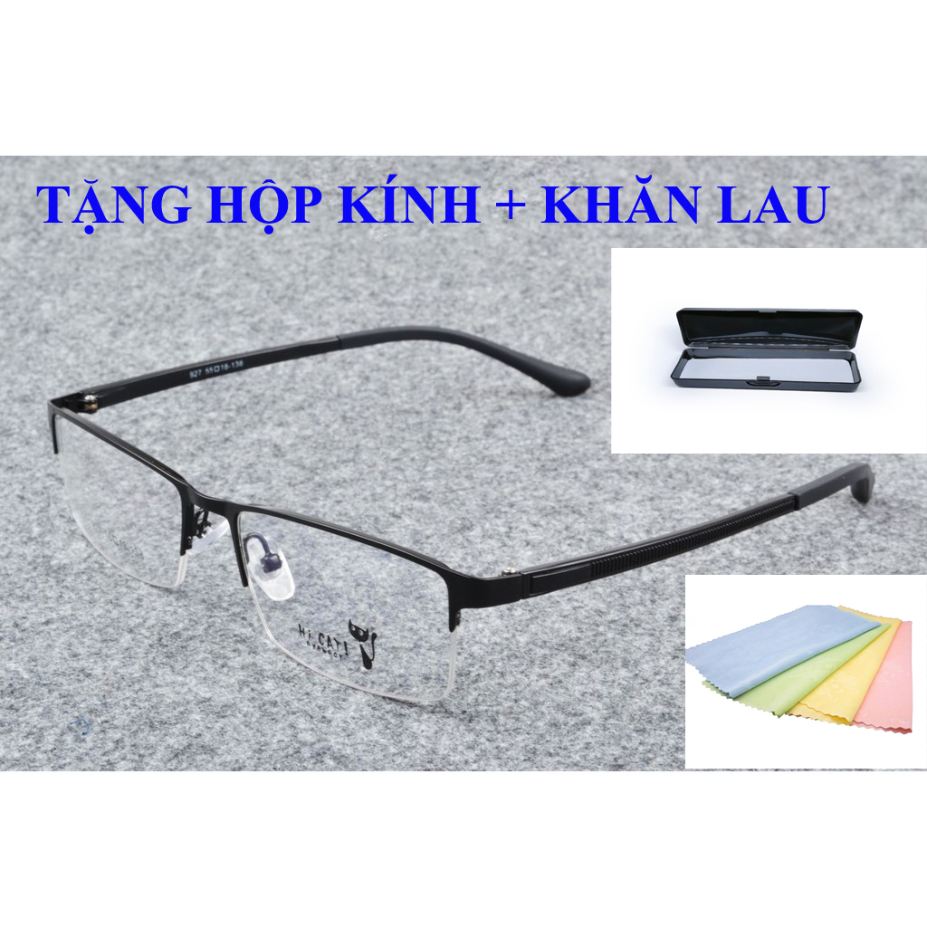 [HCM]Gọng kính cận nửa viền khung kim loại. cho cả Nam và Nữ