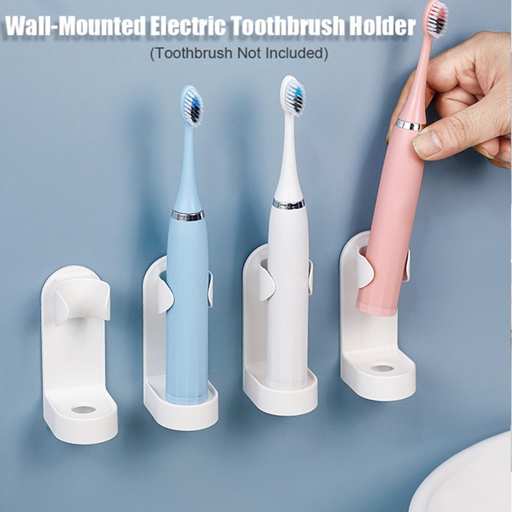Hot-selling household goods [Hàng có sẵn] Giá Để Bàn Chải Đánh Răng Điện Dán Tường Kệ Để Bàn Chải Điện Phòng Tắm Cao Cấp Dính Tường