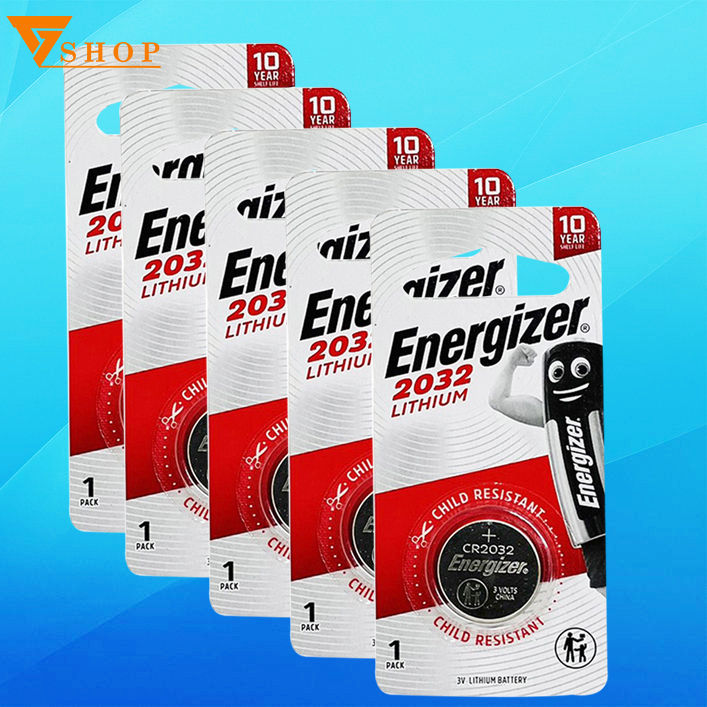 5 vỉ pin cr2032 energizer 3v lithium chính hãng