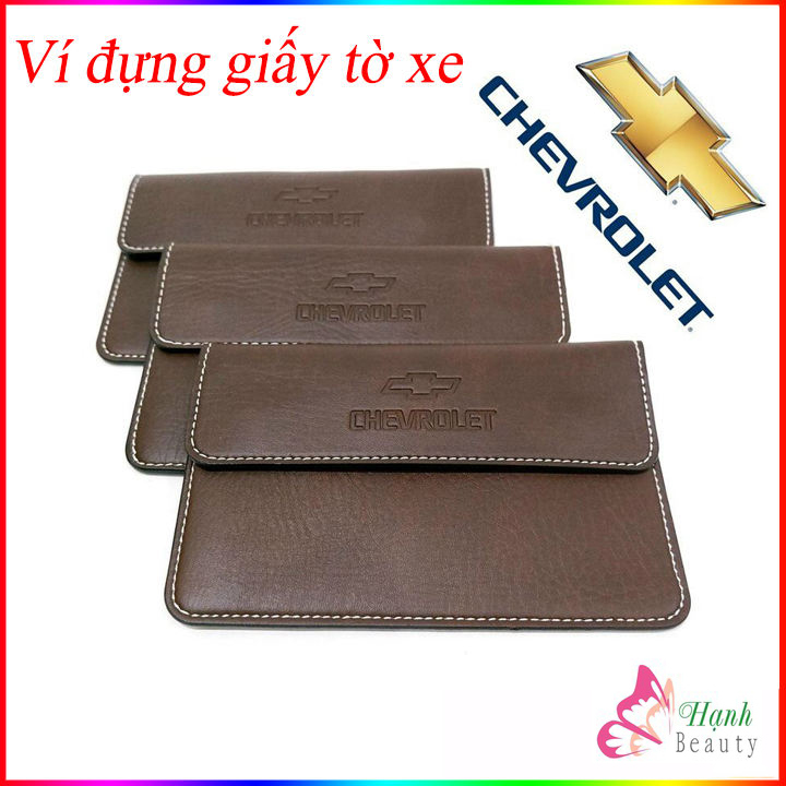 VÍ DA PU ĐỰNG ĐĂNG KIỂM, GIẤY TỜ Ô TÔ CAO CẤP ( Logo Chevrolet)