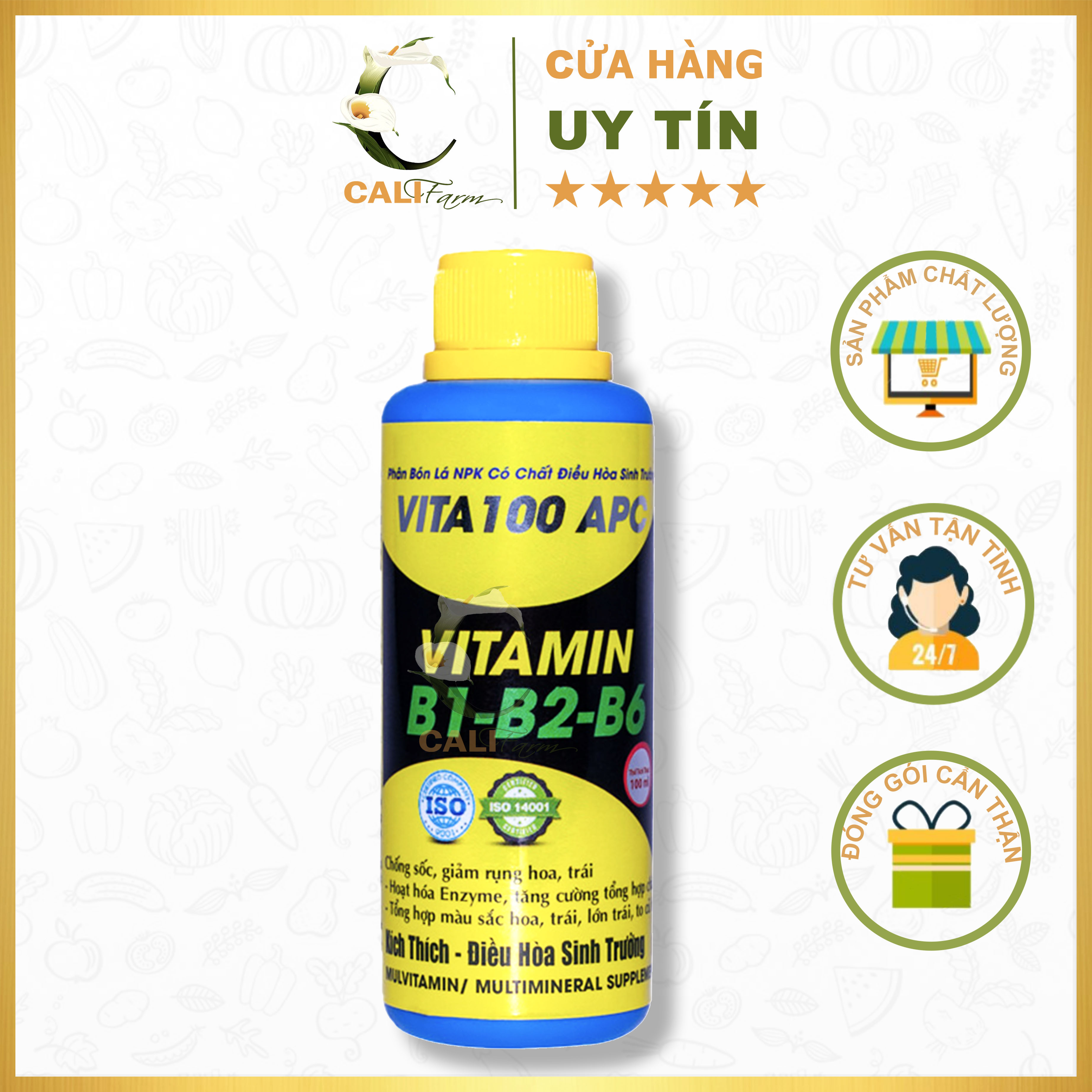 Phân bón lá Vitamin B1-B2-B6  VITA100 APC chai 100ml