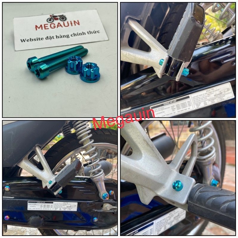 Ốc Xỏ Gác Chân Sau Titan GR5 cho các dòng xe Honda như Wave, Winner X, Rsx, Dream, Airblade, Sh