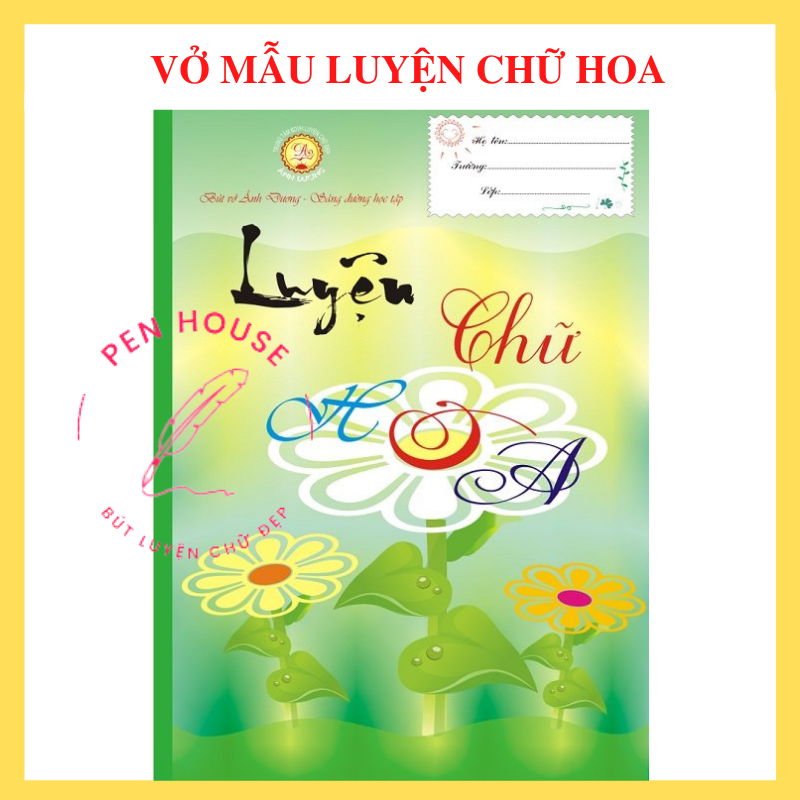 Vở luyện chữ đẹp mẫu chữ hoa thanh đậm cơ bản