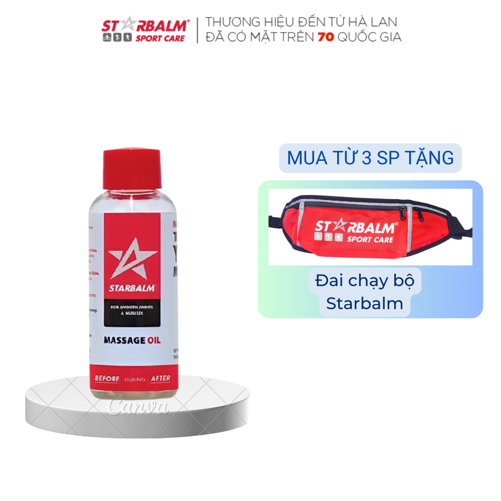 Dầu massage starbalm oil 50ml - xoa bóp ấm nóng cơ bắp, giảm nhức mỏi cơ