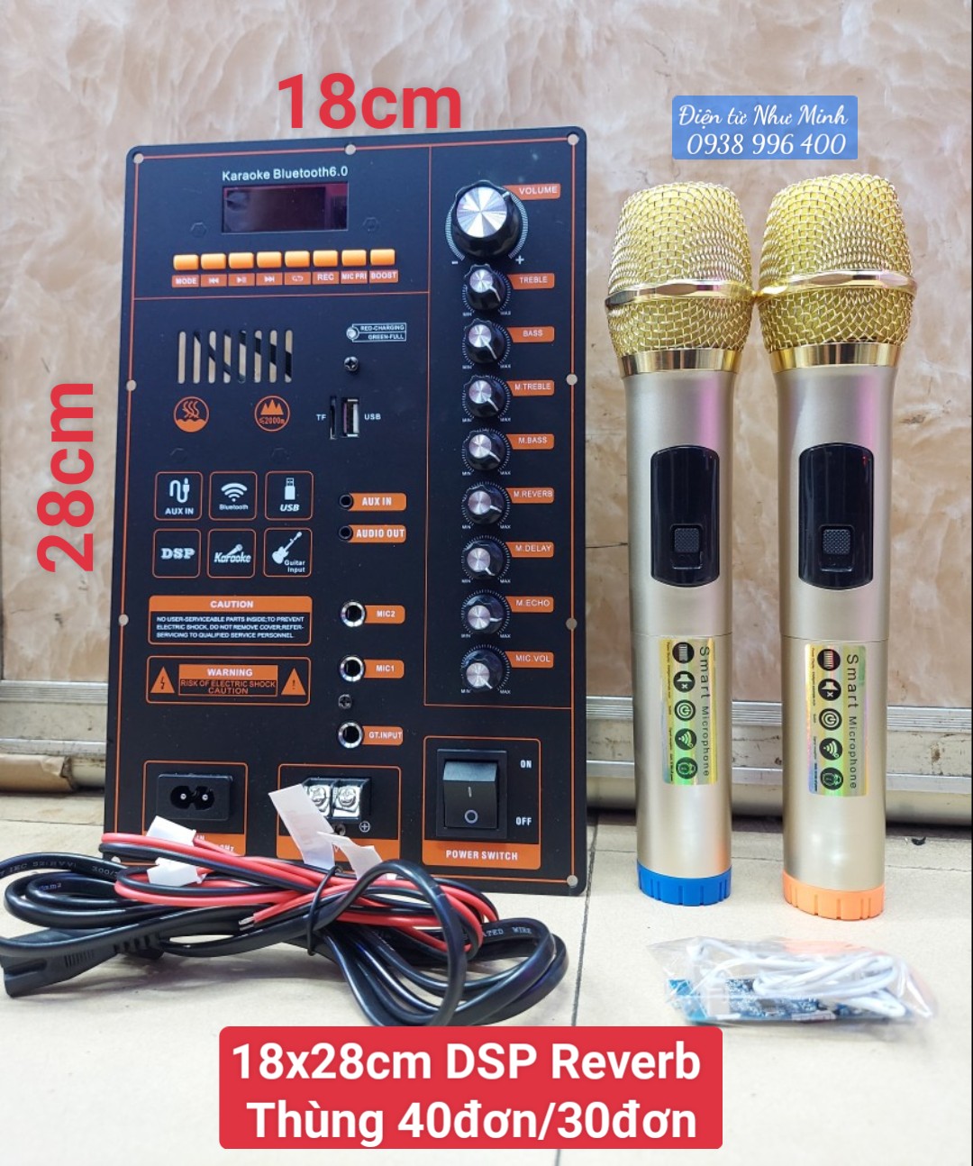 Mạch Loa Kéo 4 Tấc Đơn Mic Kích Thước 18cmx28cm