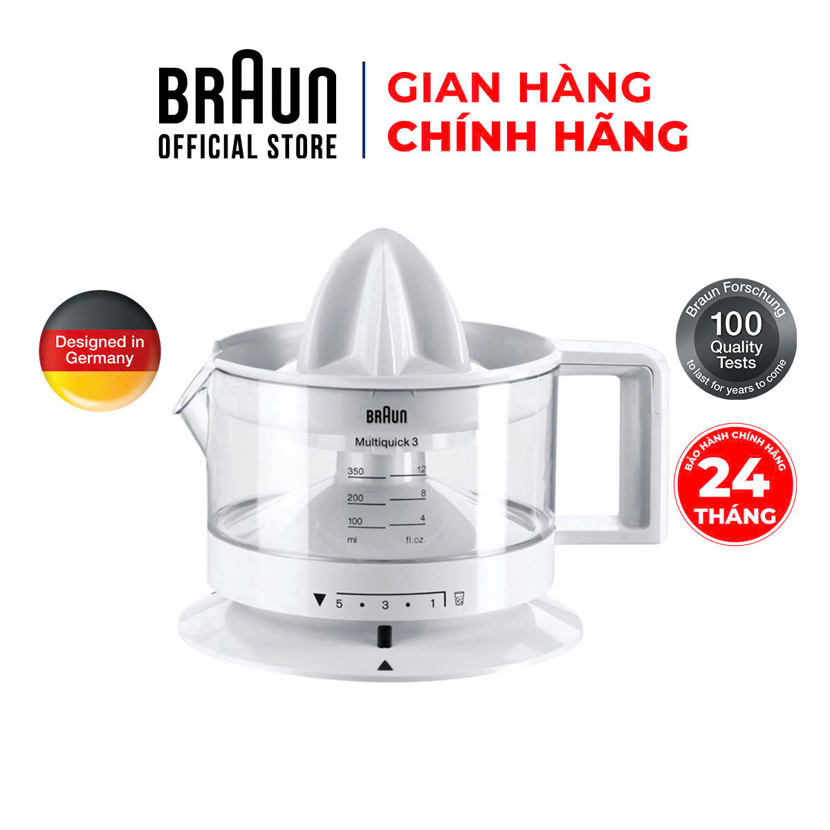 Máy ép vắt cam  Braun CJ3000  Công suất 20W-Dung tích350ml, lấy nước ép tối đa, có thể lấy được tép cam, dễ dàng sử dụng và vệ sinh  Bảo hành 24 tháng, đổi trả 15 ngày, dịch vụ chu đáo
