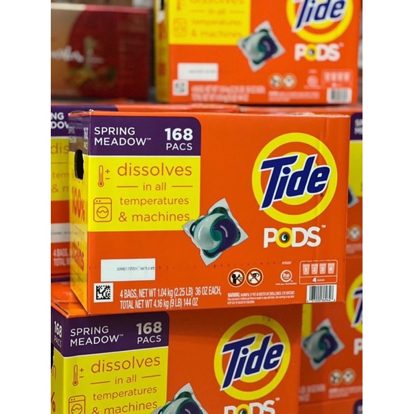 4 túi x 39 viên viên giặt quần áo tide pods 3 in 1 mỹ